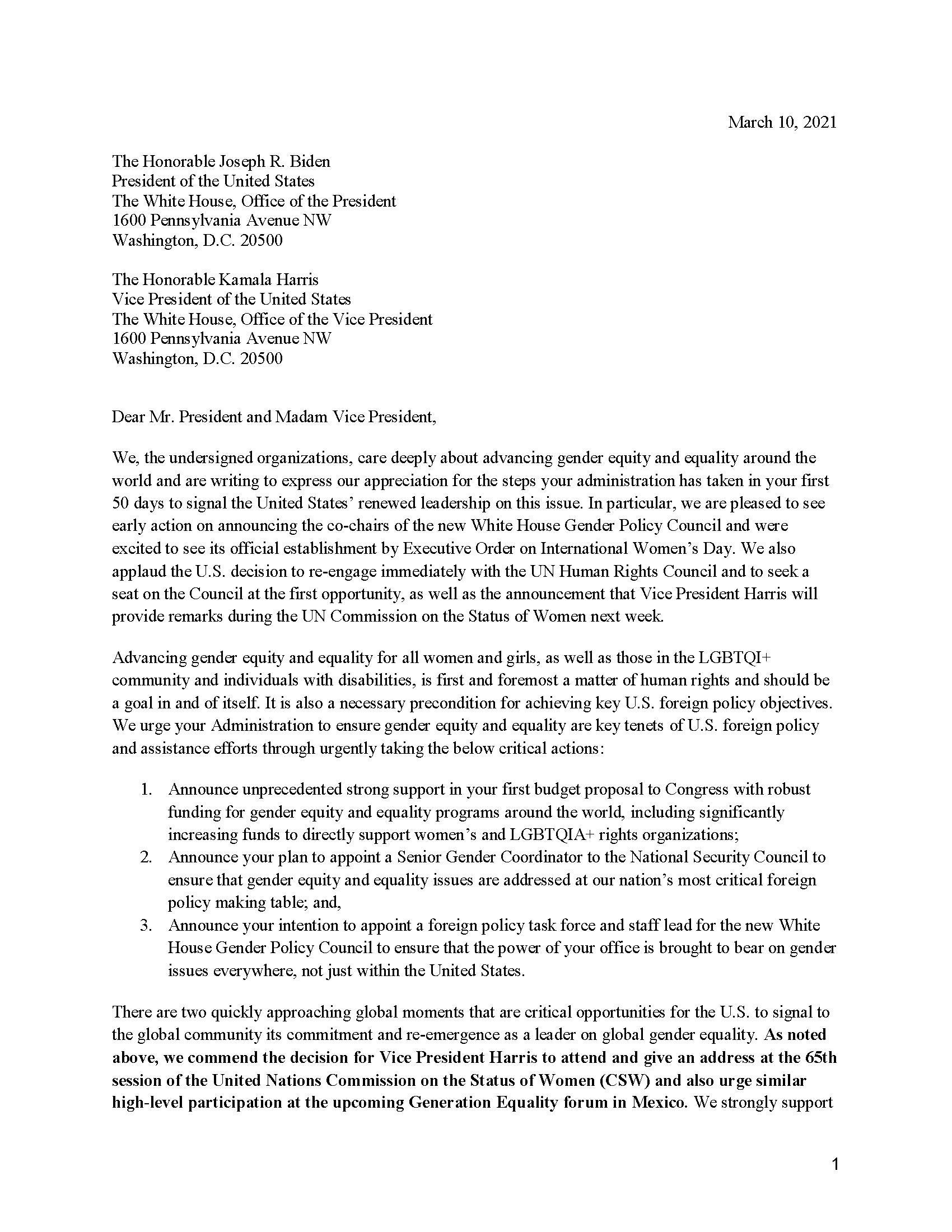 Letter to Secretary Tillerson Condemning U.S. State Department ...