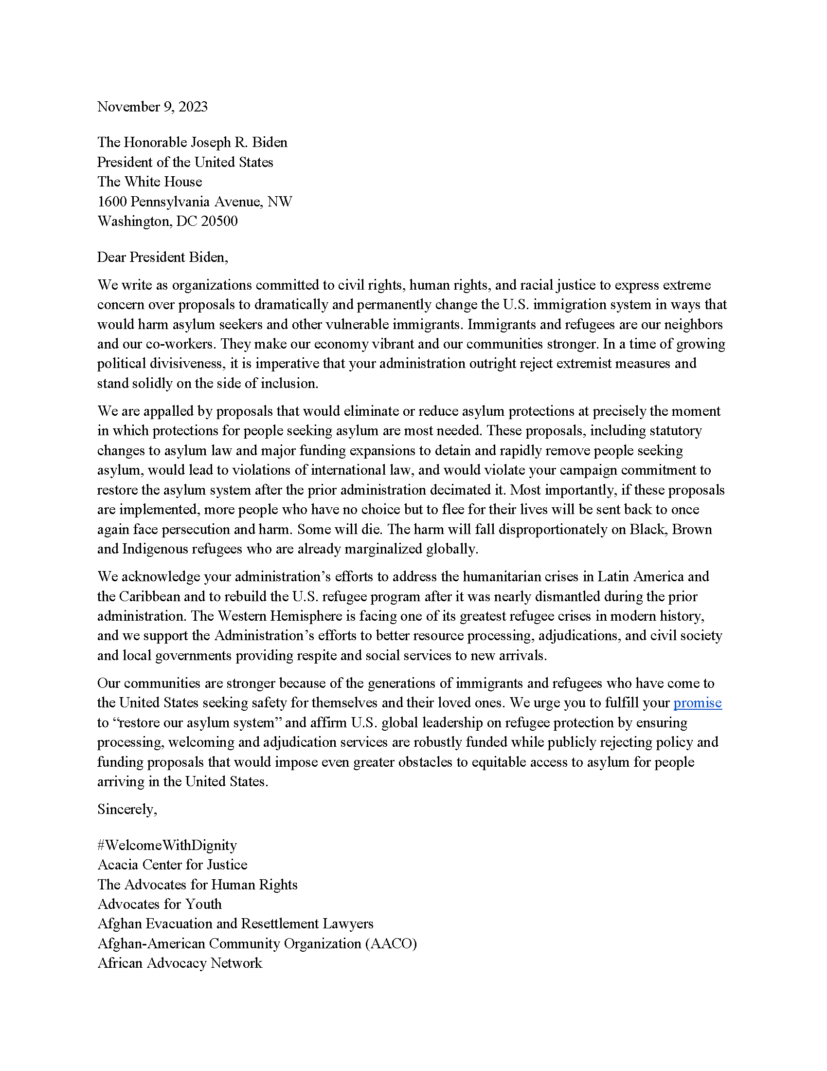 Women's Refugee Commission Joins 187 Organizations in Letter to ...