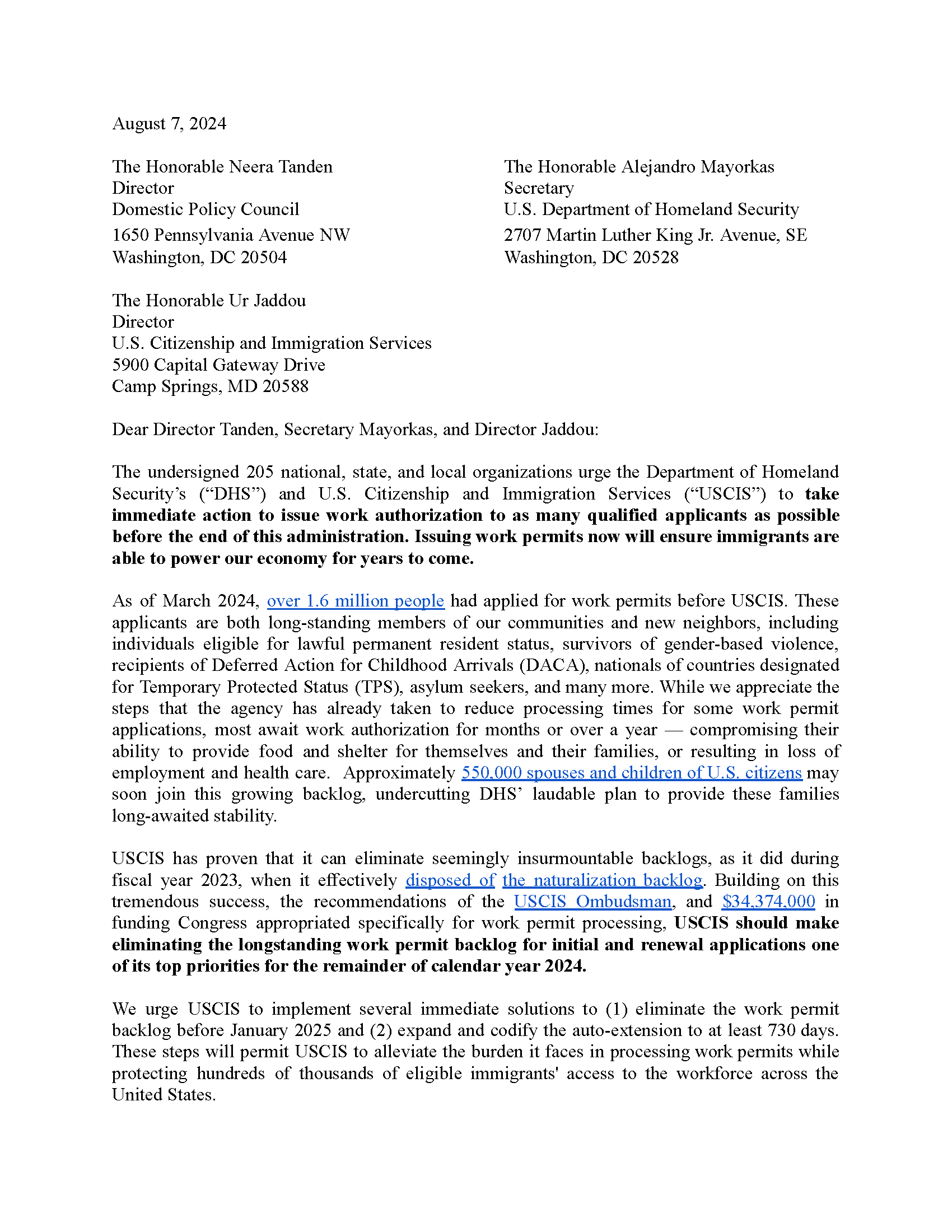 Women's Refugee Commission and 200+ Organizations Urge DHS to Eliminate ...