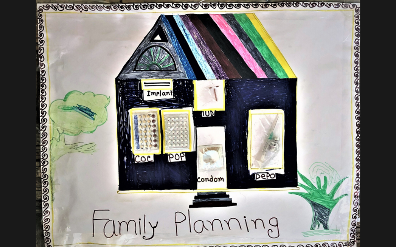 Portrait of different family planning methods