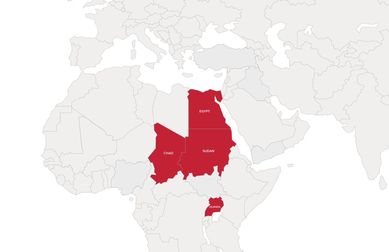 Map of northern Africa