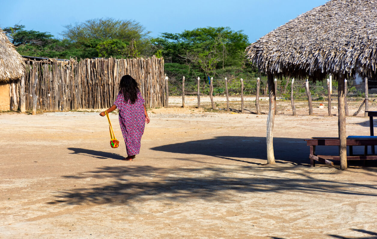 Wayuu woman walking